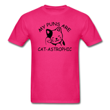 Cat Puns - Black - Unisex Classic T-Shirt - fuchsia