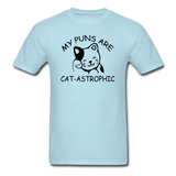 Cat Puns - Black - Unisex Classic T-Shirt - powder blue