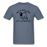 Cat Puns - Black - Unisex Classic T-Shirt - denim