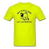 Cat Puns - Black - Unisex Classic T-Shirt - safety green