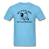Cat Puns - Black - Unisex Classic T-Shirt - aquatic blue