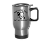 Cat Puns - Black - Travel Mug - silver