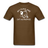 Cat Puns - White - Unisex Classic T-Shirt - brown