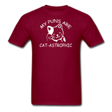 Cat Puns - White - Unisex Classic T-Shirt - burgundy