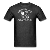 Cat Puns - White - Unisex Classic T-Shirt - heather black