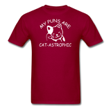 Cat Puns - White - Unisex Classic T-Shirt - dark red