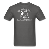 Cat Puns - White - Unisex Classic T-Shirt - charcoal