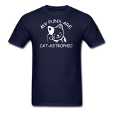 Cat Puns - White - Unisex Classic T-Shirt - navy