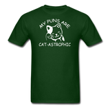 Cat Puns - White - Unisex Classic T-Shirt - forest green