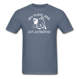 Cat Puns - White - Unisex Classic T-Shirt - denim