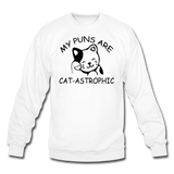 Cat Puns - Black - Crewneck Sweatshirt - white