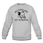 Cat Puns - Black - Crewneck Sweatshirt - heather gray