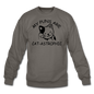 Cat Puns - Black - Crewneck Sweatshirt - asphalt gray