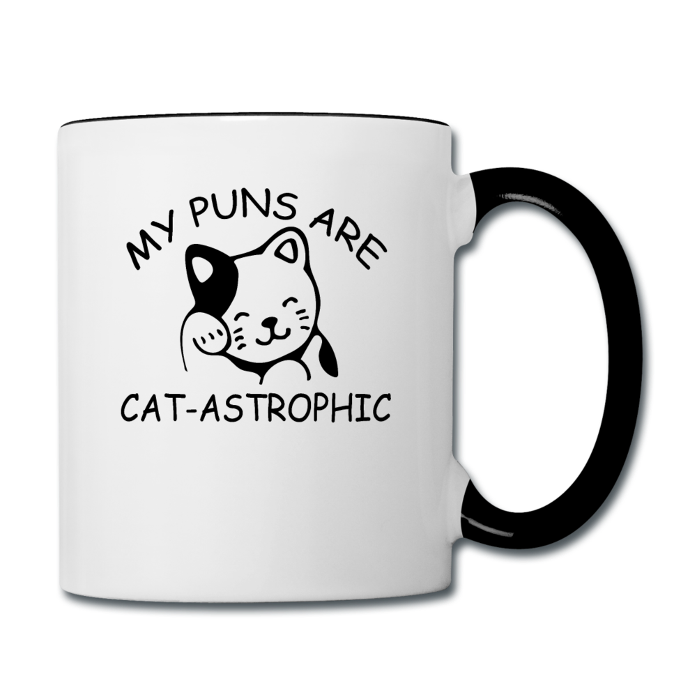 Cat Puns - Black - Contrast Coffee Mug - white/black