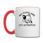 Cat Puns - Black - Contrast Coffee Mug - white/red