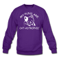 Cat Puns - White - Crewneck Sweatshirt - purple