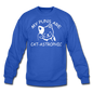 Cat Puns - White - Crewneck Sweatshirt - royal blue