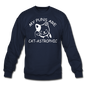 Cat Puns - White - Crewneck Sweatshirt - navy