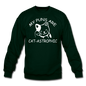 Cat Puns - White - Crewneck Sweatshirt - forest green