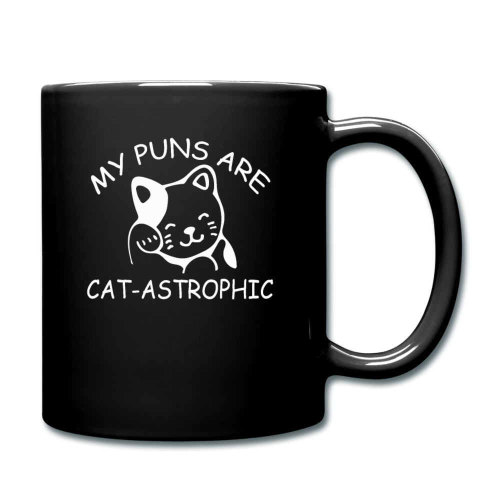 Cat Puns - White - Full Color Mug - black