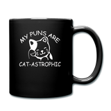 Cat Puns - White - Full Color Mug - black
