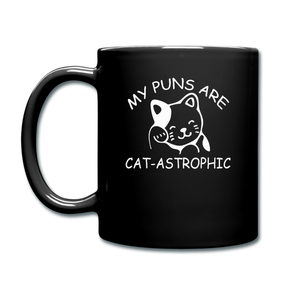 Cat Puns - White - Full Color Mug - black