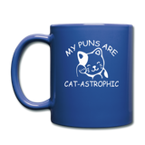 Cat Puns - White - Full Color Mug - royal blue