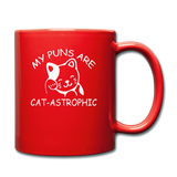 Cat Puns - White - Full Color Mug - red