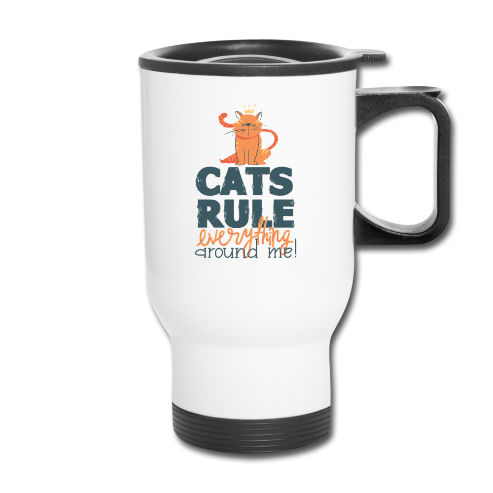 Cats Rule - Travel Mug - white