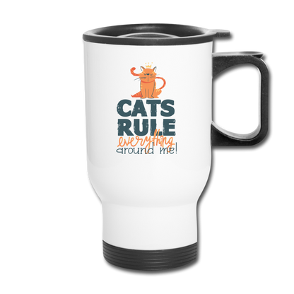 Cats Rule - Travel Mug - white