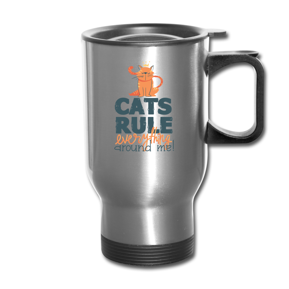 Cats Rule - Travel Mug - silver