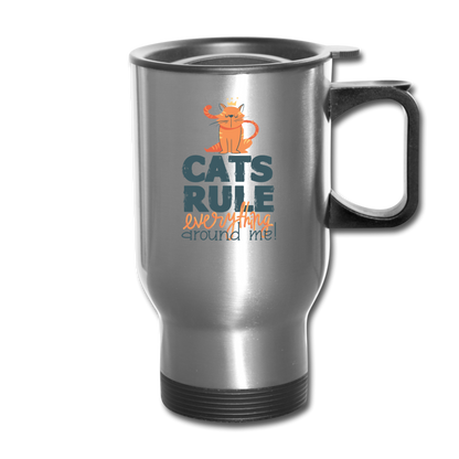 Cats Rule - Travel Mug - silver