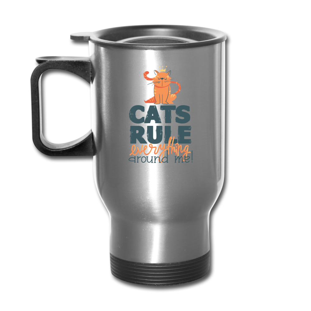 Cats Rule - Travel Mug - silver