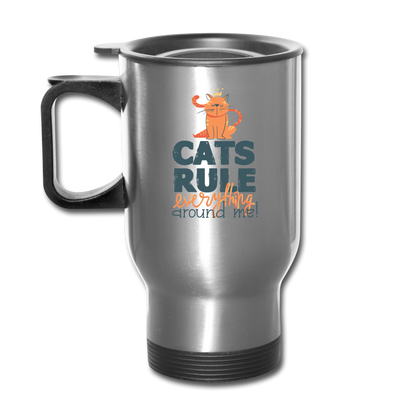 Cats Rule - Travel Mug - silver