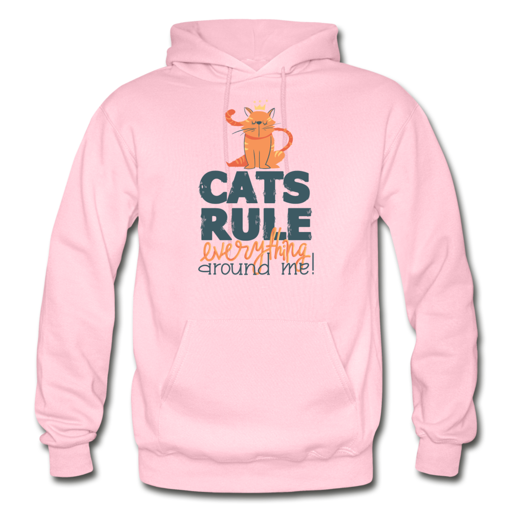 Cats Rule - Gildan Heavy Blend Adult Hoodie - light pink