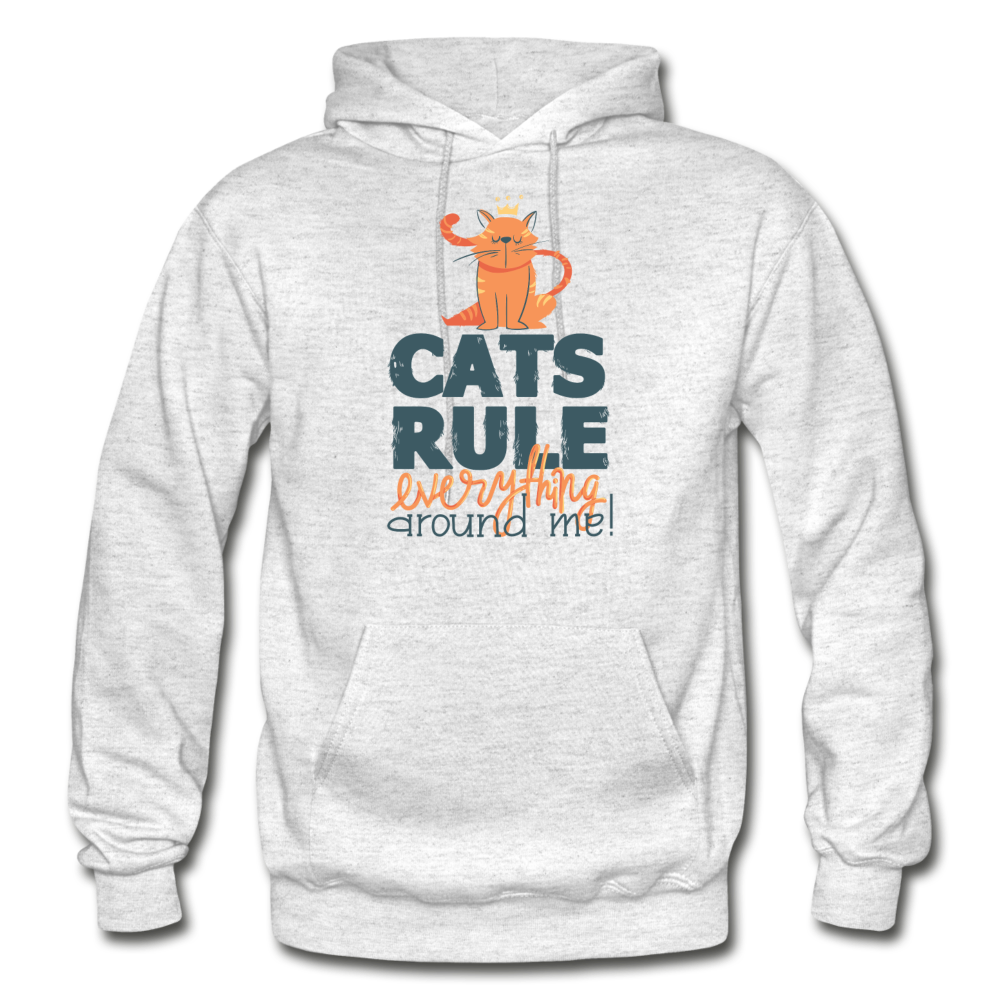 Cats Rule - Gildan Heavy Blend Adult Hoodie - light heather gray