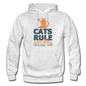 Cats Rule - Gildan Heavy Blend Adult Hoodie - light heather gray