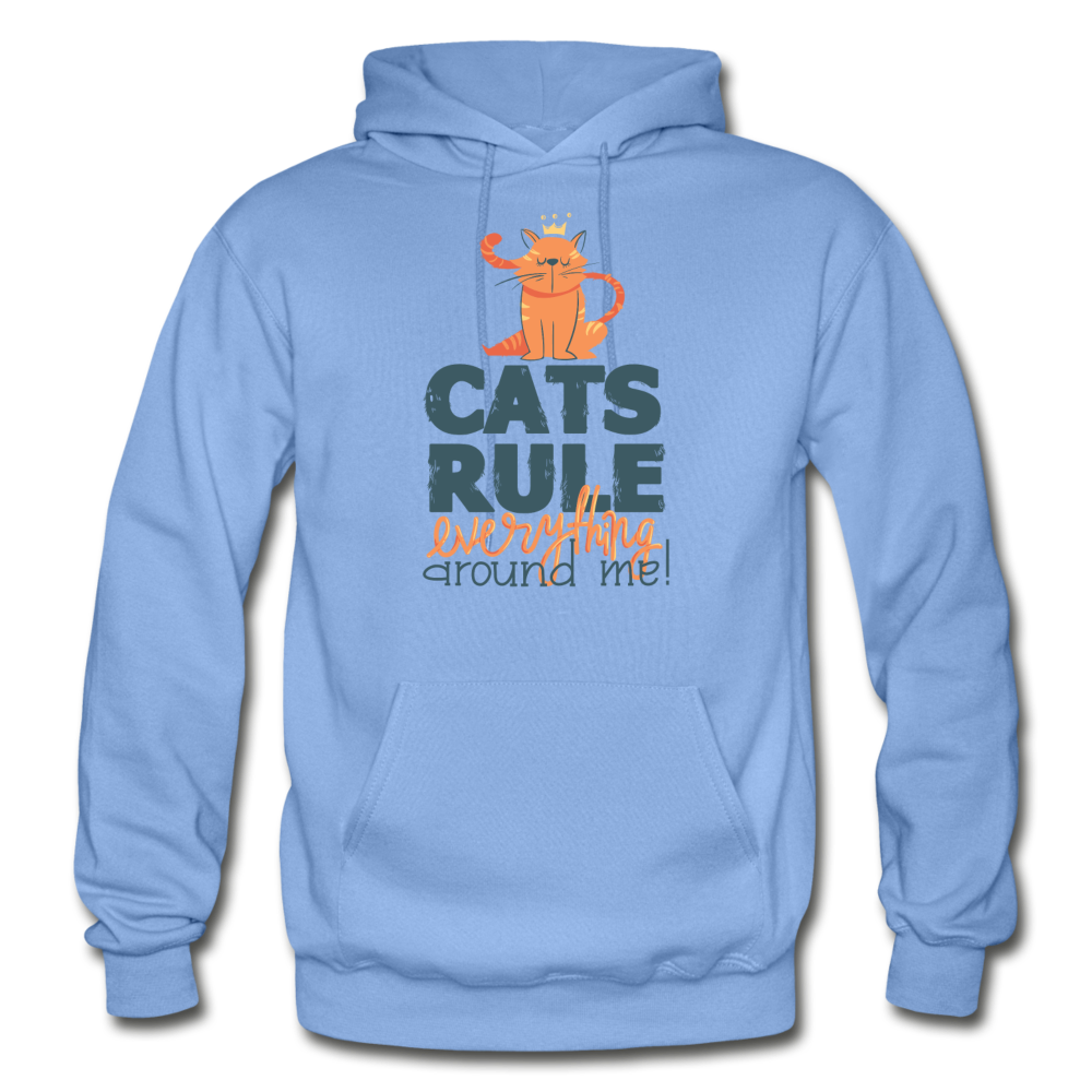 Cats Rule - Gildan Heavy Blend Adult Hoodie - carolina blue