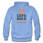 Cats Rule - Gildan Heavy Blend Adult Hoodie - carolina blue