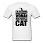 Strong Woman And Her Cat - Black - Unisex Classic T-Shirt - white