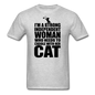 Strong Woman And Her Cat - Black - Unisex Classic T-Shirt - heather gray