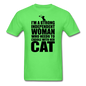 Strong Woman And Her Cat - Black - Unisex Classic T-Shirt - kiwi