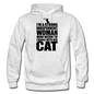 Strong Woman And Her Cat - Black - Gildan Heavy Blend Adult Hoodie - light heather gray