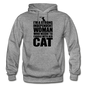 Strong Woman And Her Cat - Black - Gildan Heavy Blend Adult Hoodie - graphite heather