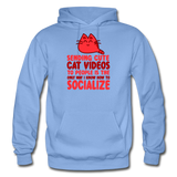 Cat Videos - Gildan Heavy Blend Adult Hoodie - carolina blue