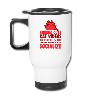 Cat Videos - Travel Mug - white