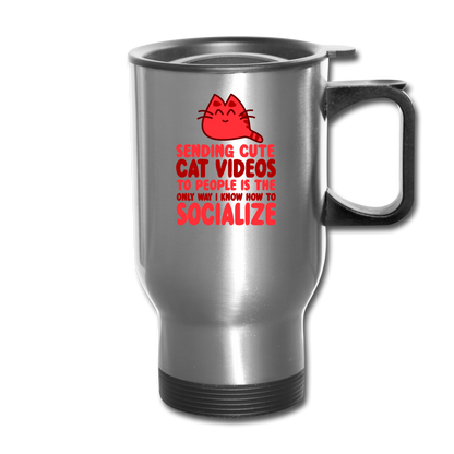 Cat Videos - Travel Mug - silver