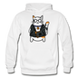 Cool Cat - Gildan Heavy Blend Adult Hoodie - white