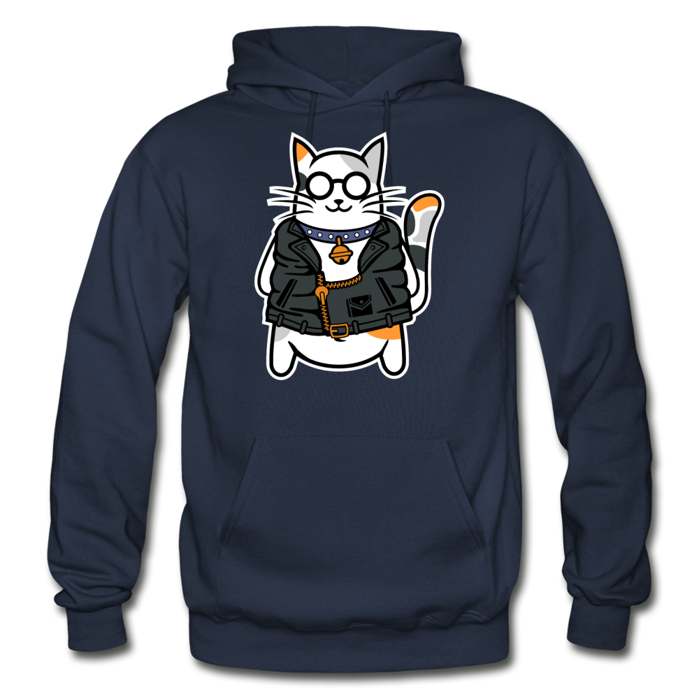 Cool Cat - Gildan Heavy Blend Adult Hoodie - navy