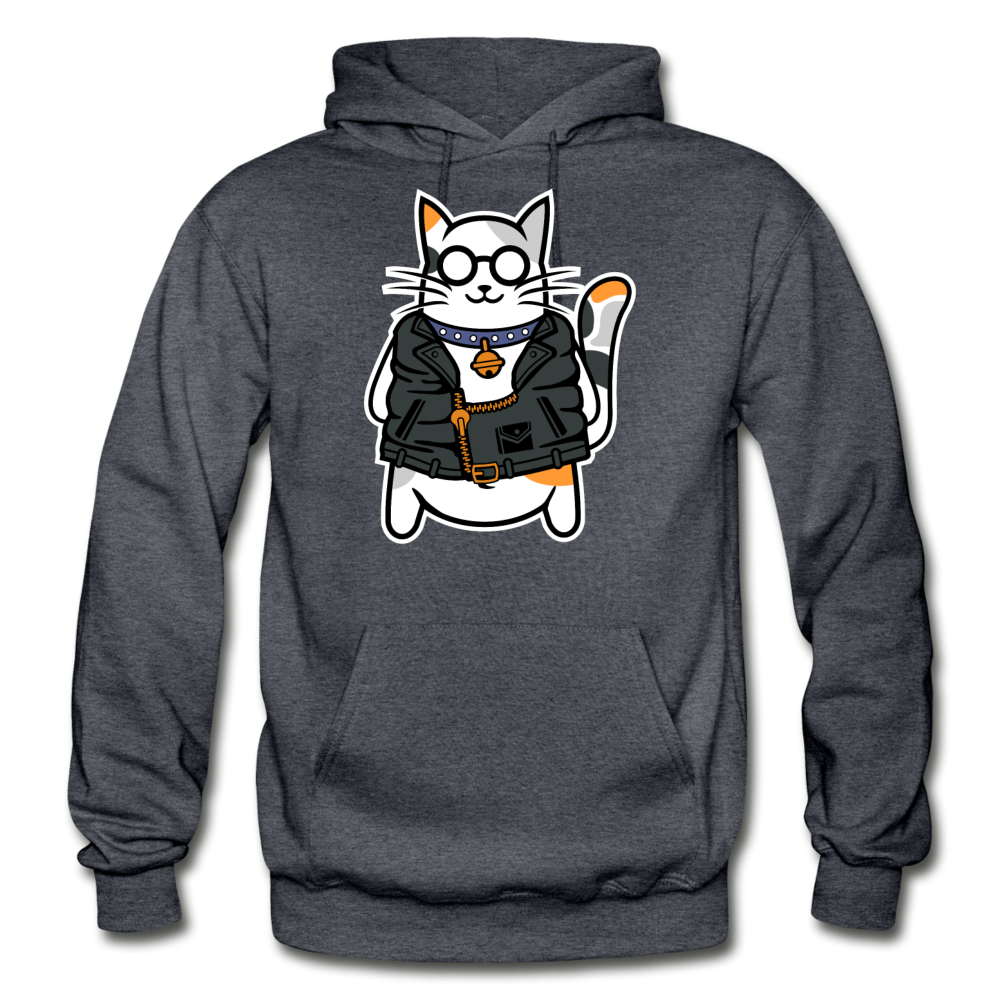 Cool Cat - Gildan Heavy Blend Adult Hoodie - charcoal gray